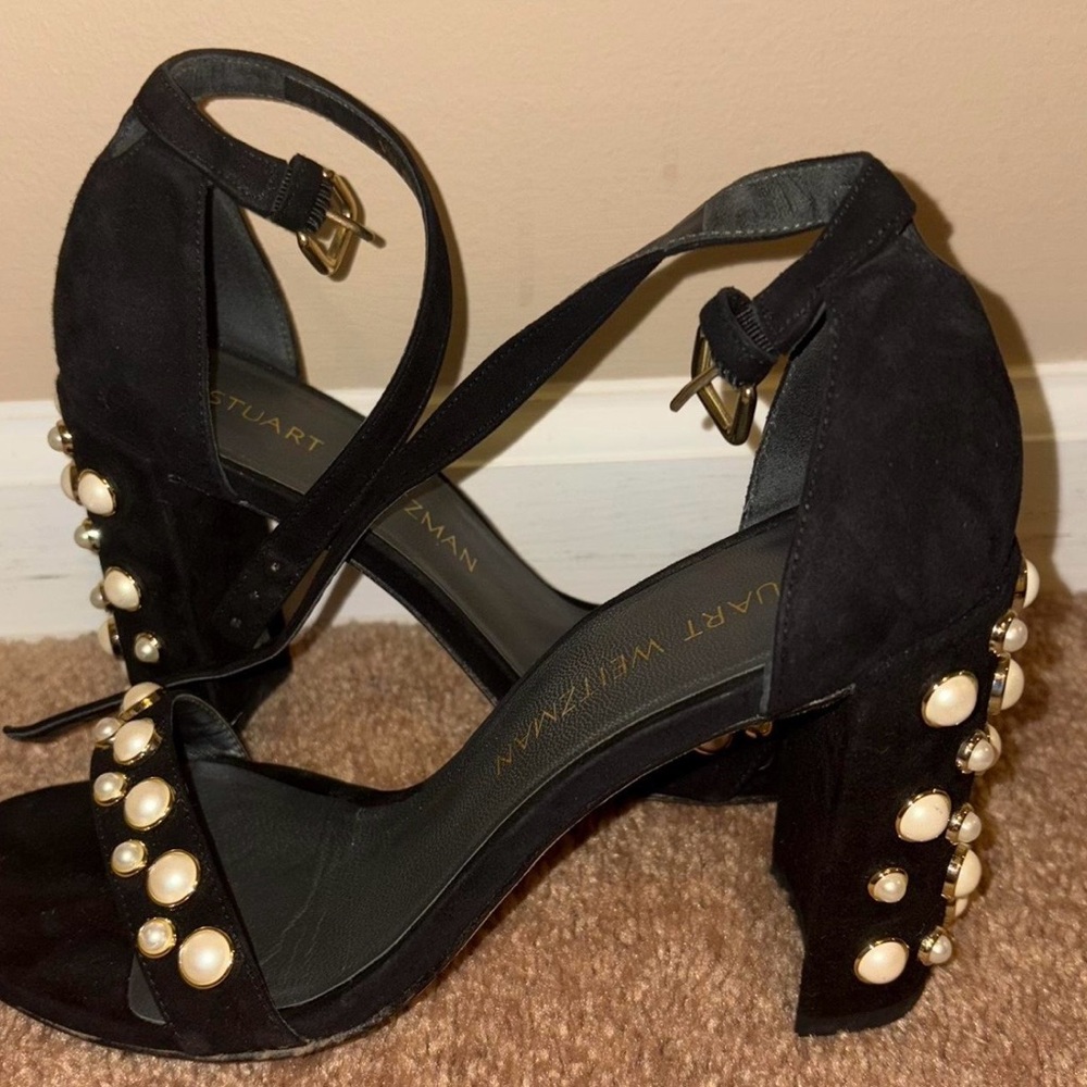 Stuart Weitzman Black Pearl Heels